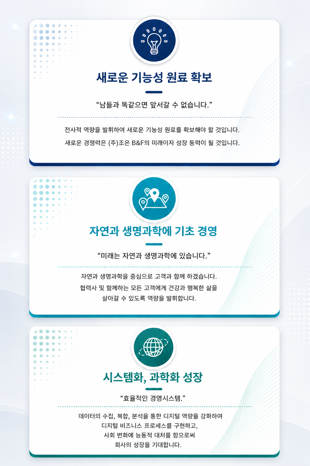 (주)조은B&F 비전 다이어그램